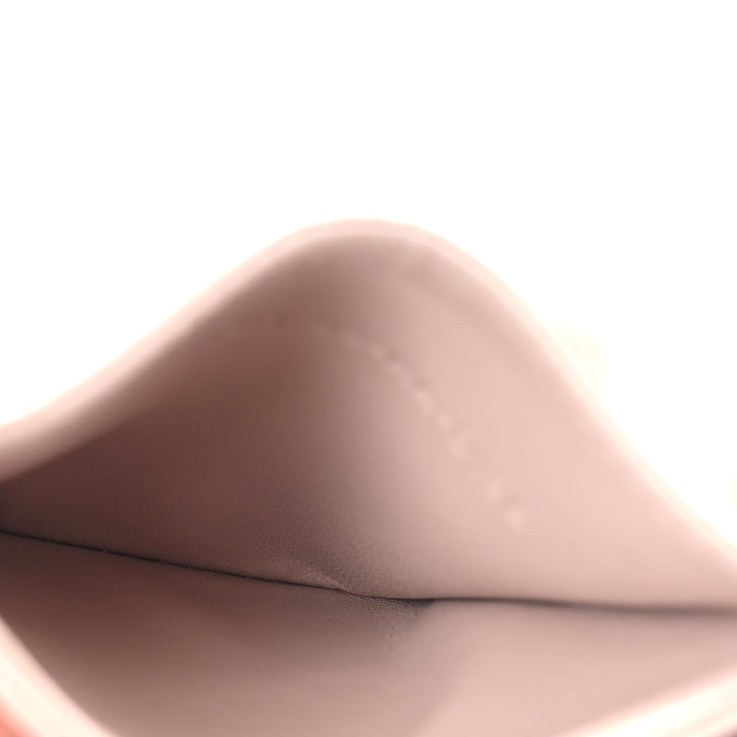 Grained Calfskin Cannage Diorama Card Holder Rose Poudre