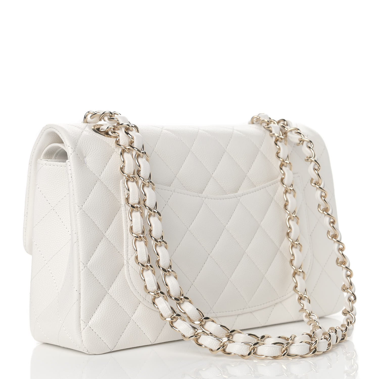 Chanel Caviar Quilted Small Double Flap White 3 of 10