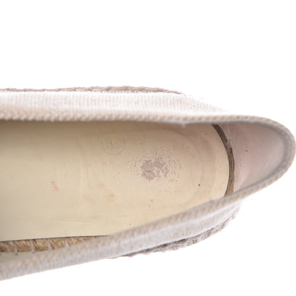 Chanel Toile Sequin CC Espadrilles 39 Beige Black 11 of 15