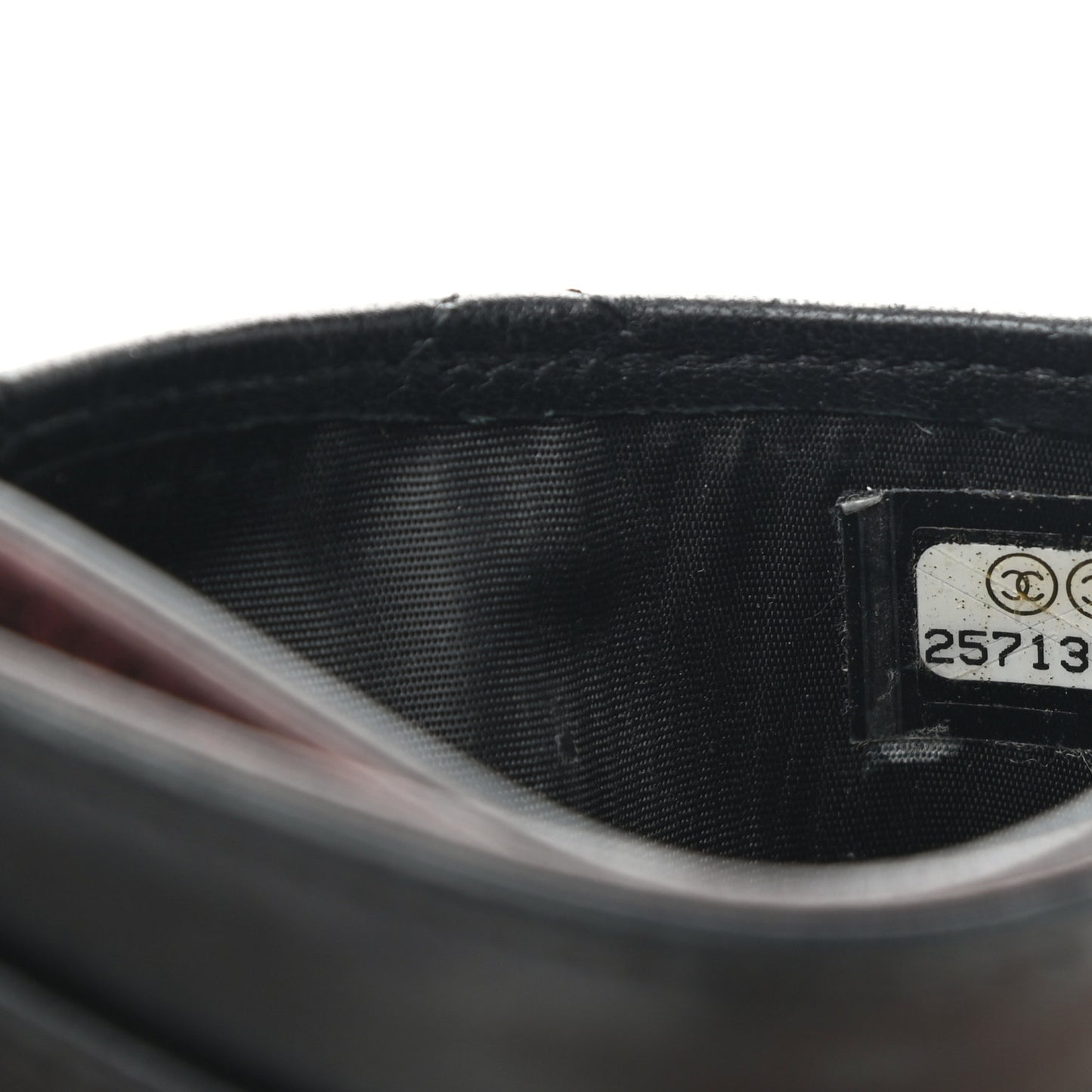 Lambskin Quilted Card Holder Black