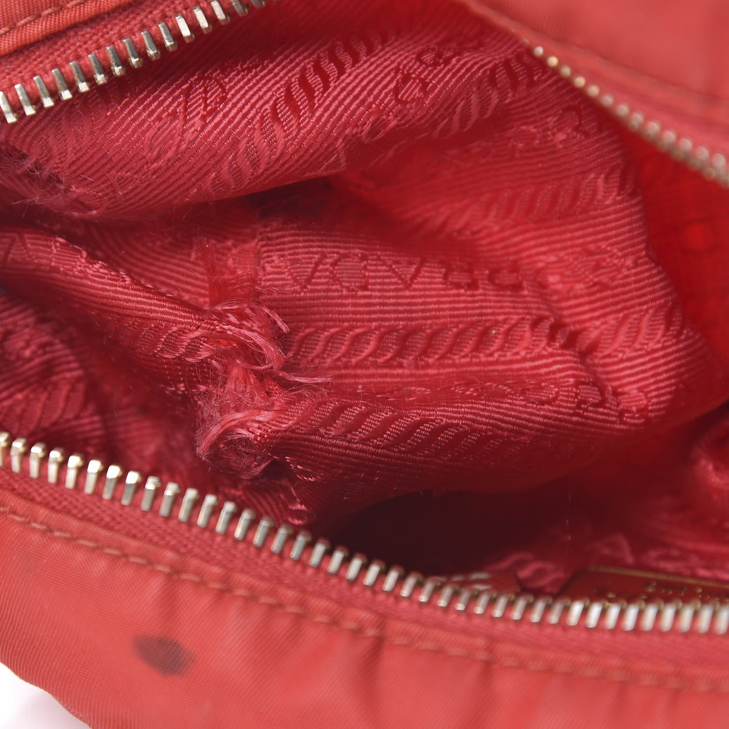 Prada Nylon Vela Cosmetic Pouch Red 9 of 13