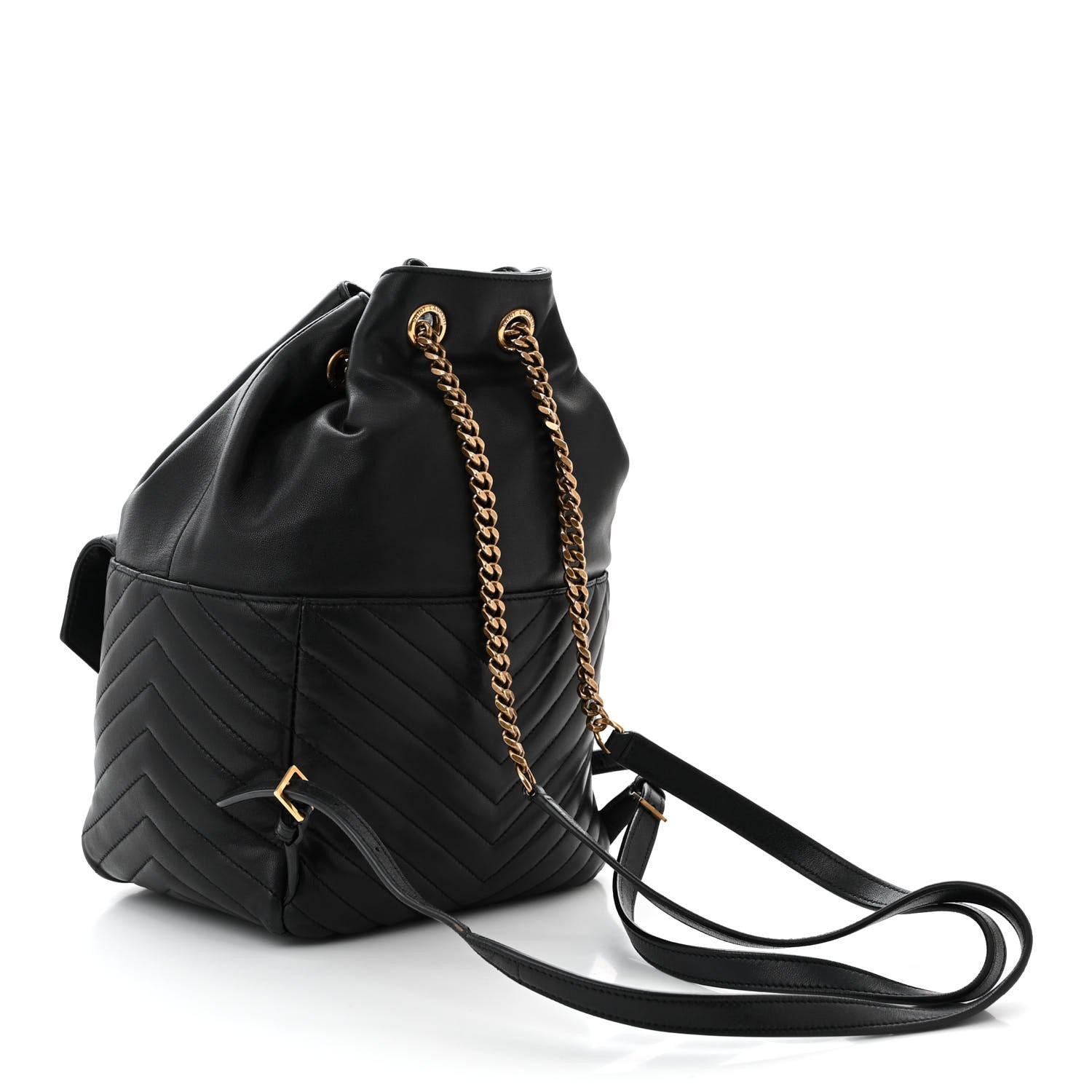 Saint Laurent Lambskin Matelasse Monogram Joe Backpack Black 3 of 11