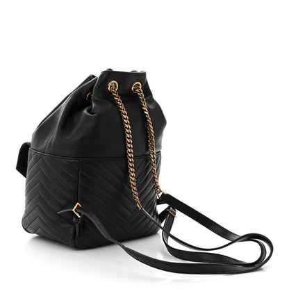 Saint Laurent Lambskin Matelasse Monogram Joe Backpack Black 3 of 11