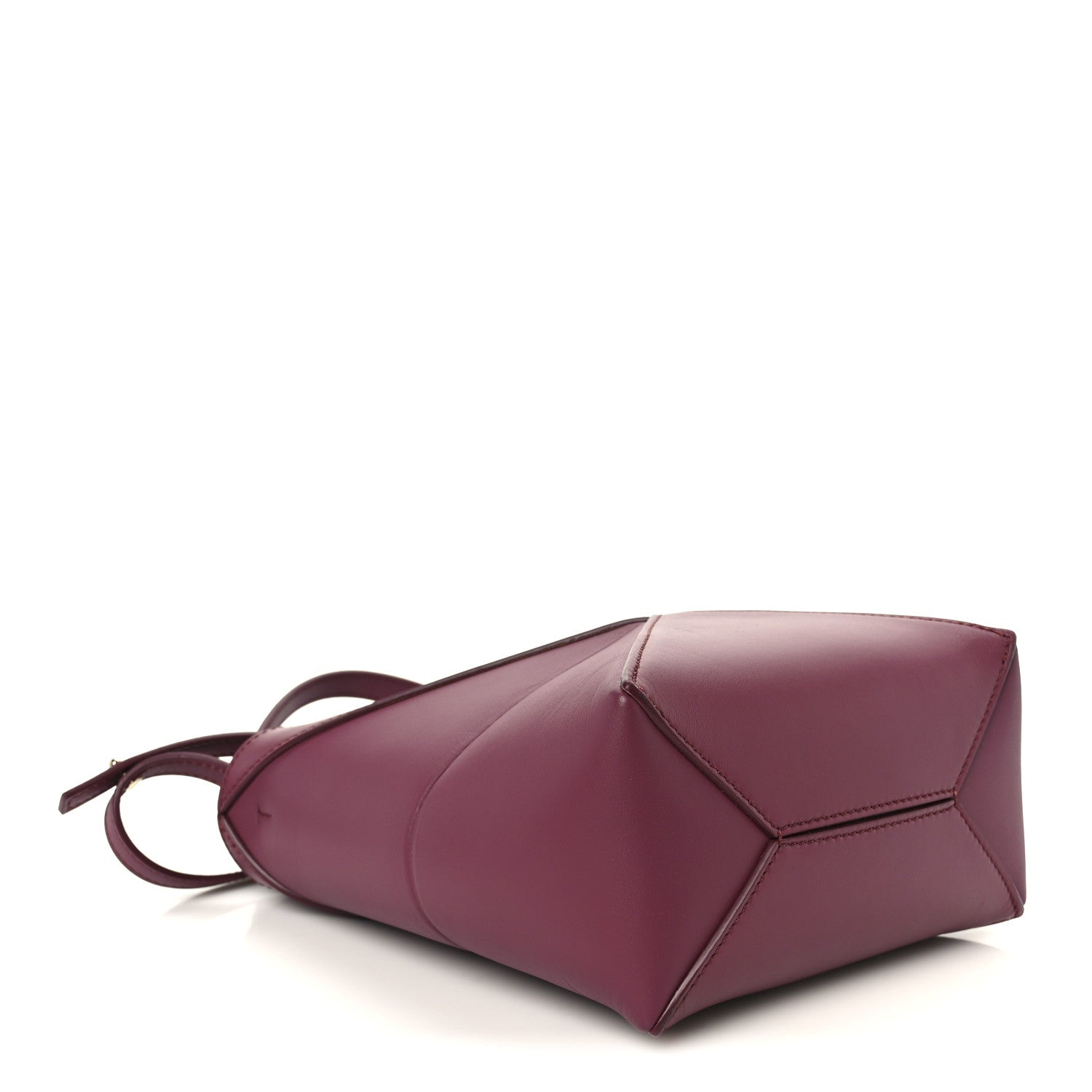 Loewe Shiny Calfskin Mini Puzzle Fold Tote Dark Burgundy 4 of 10