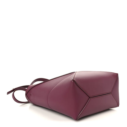 Loewe Shiny Calfskin Mini Puzzle Fold Tote Dark Burgundy 4 of 10