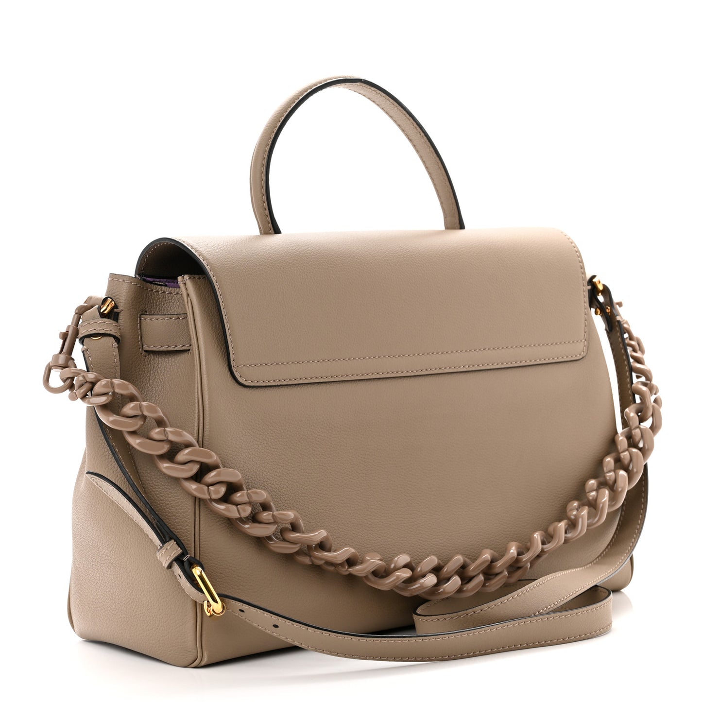 Grained Calfskin La Medusa Bag Taupe