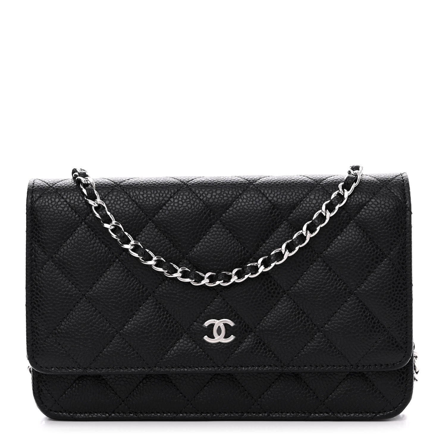 Chanel Caviar Quilted Wallet on Chain WOC Black 1 of 12