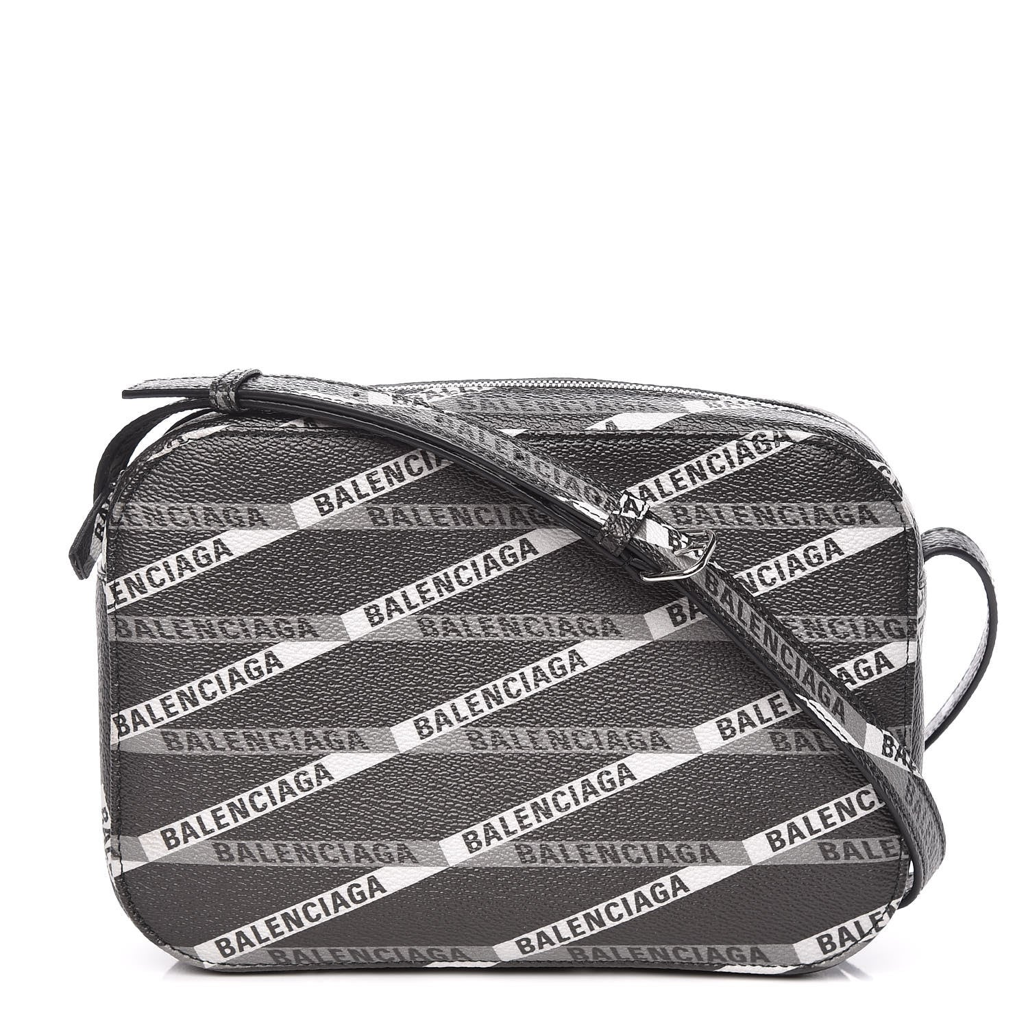 Balenciaga Coated Canvas Losange Monogram S Camera Bag Black Grey 1 of 9
