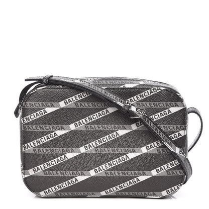 Balenciaga Coated Canvas Losange Monogram S Camera Bag Black Grey 1 of 9