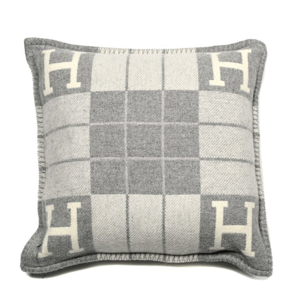 Hermes Wool Cashmere Avalon III Pillow PM Ecru Gris Clair 2 of 3