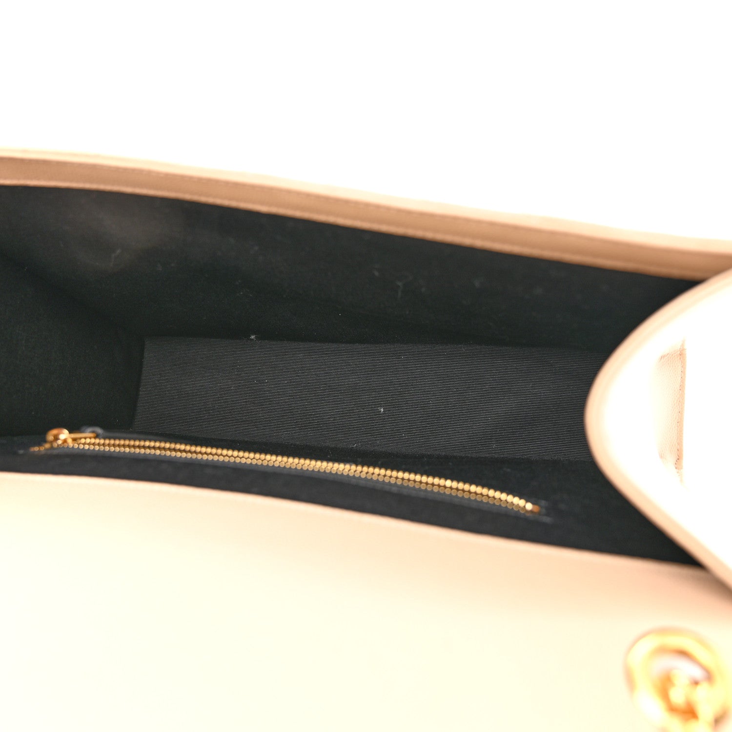 Saint Laurent Grain De Poudre Matelasse Chevron Large Monogram Satchel Dark Beige 5 of 10