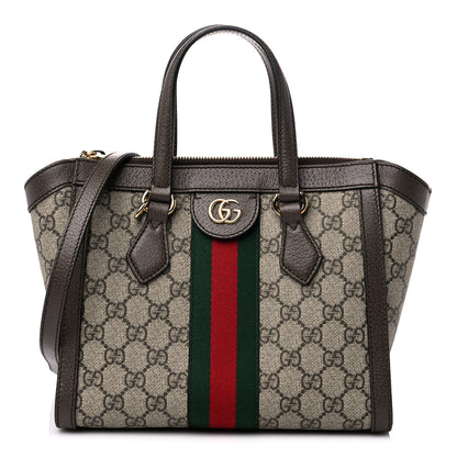 Gucci GG Supreme Monogram Small Ophidia Tote Bag Brown 1 of 12