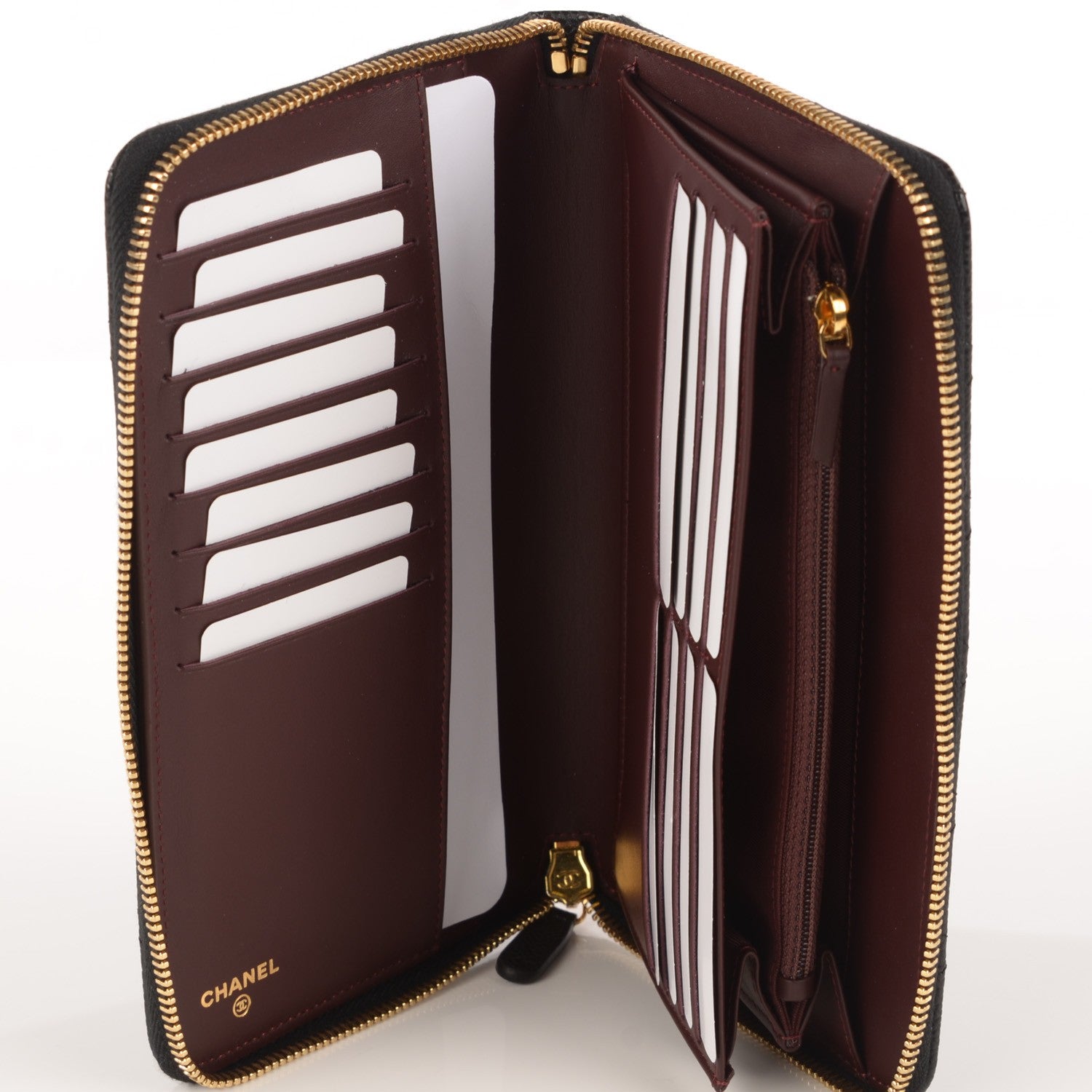 Chanel Caviar Quilted Large Zipped Wallet Black 8 of 8