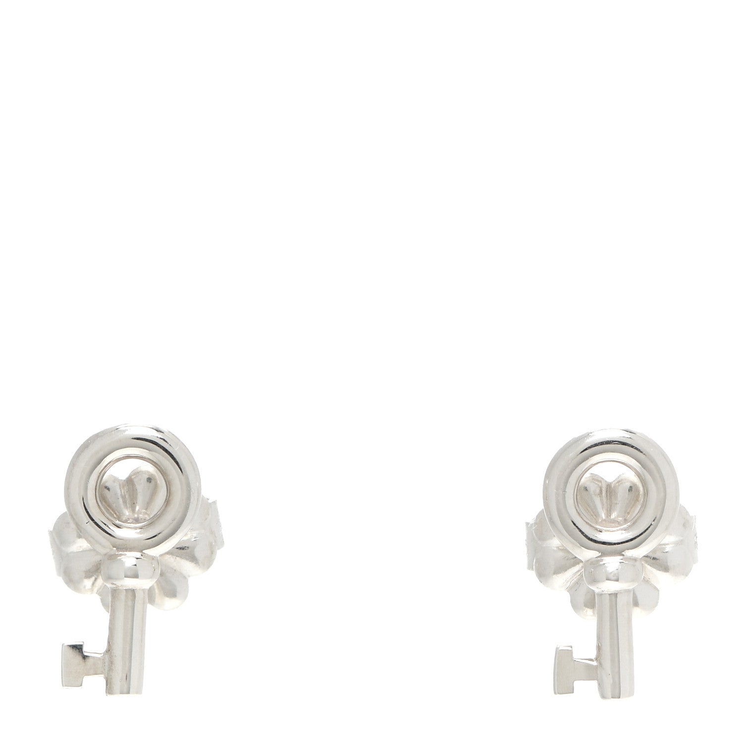 Tiffany Sterling Silver Key Earrings 1 of 5