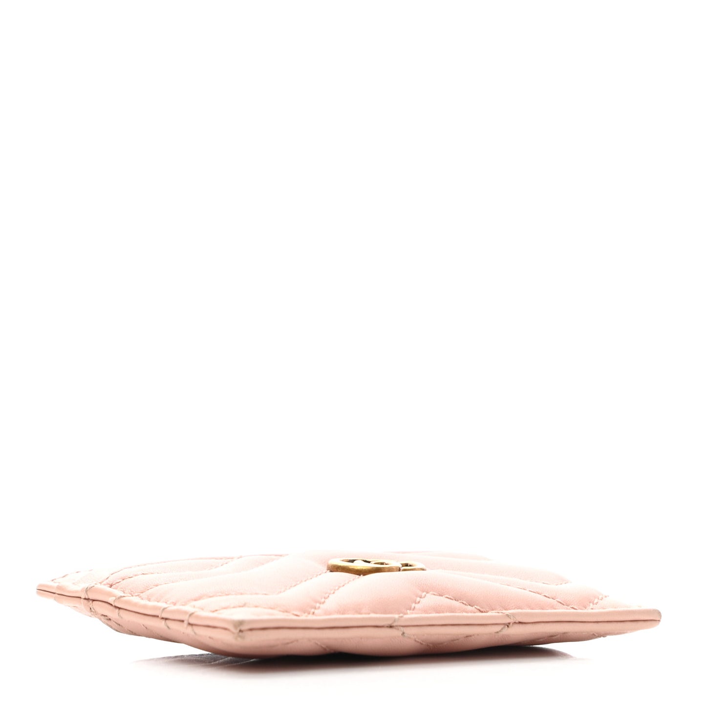 Calfskin Matelasse GG Marmont Card Holder Perfect Pink