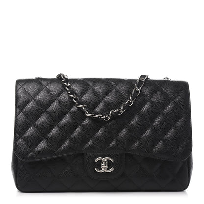 Chanel Caviar Quilted Jumbo Single Flap Black 1 of 10