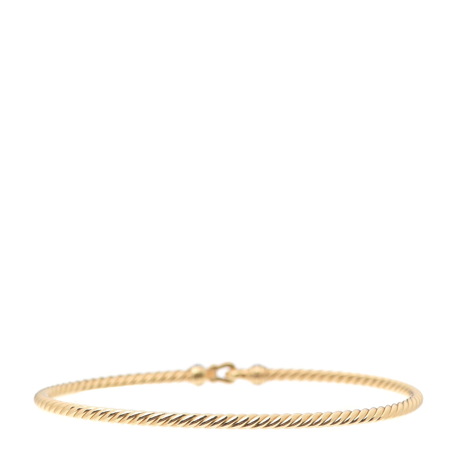 18K Yellow Gold Diamond 2.6mm Cable Collectibles Buckle Bracelet