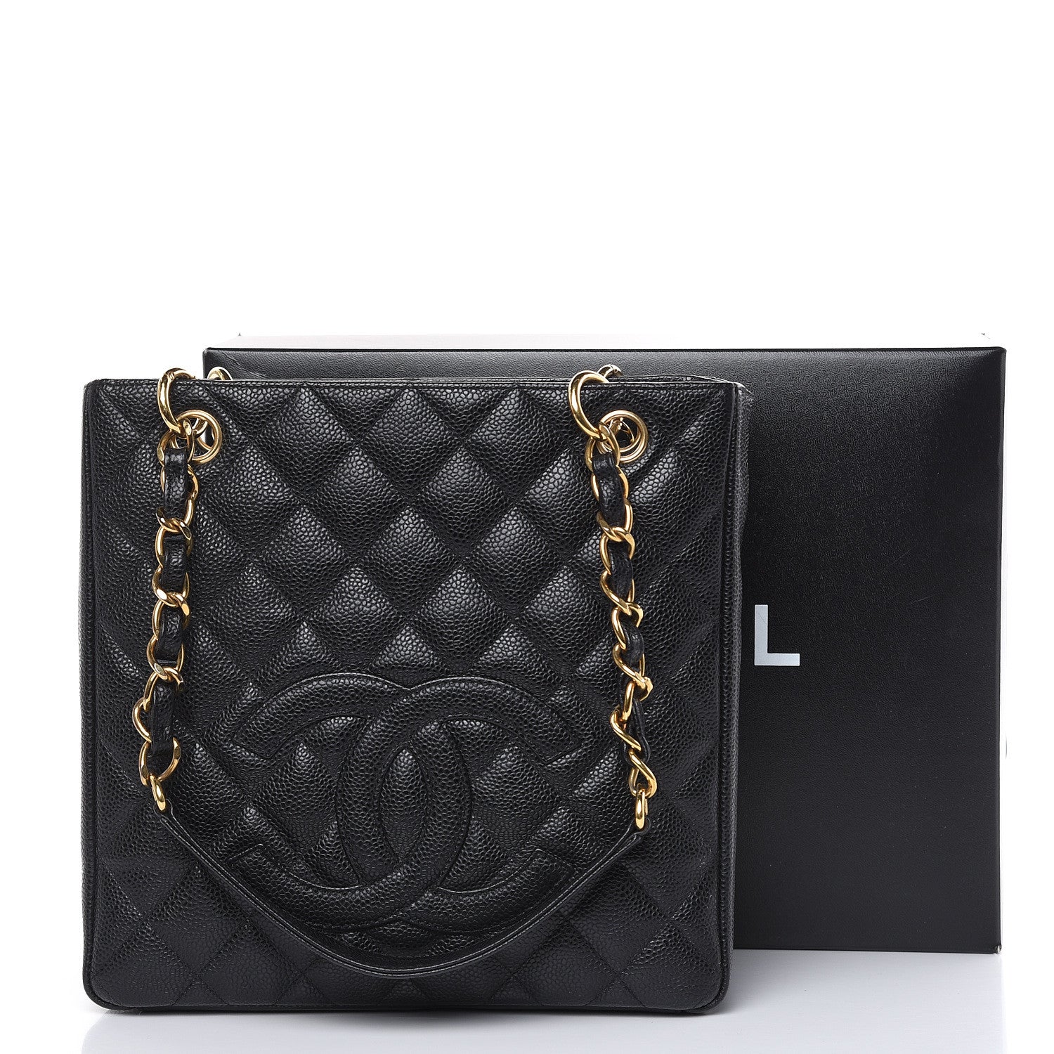 Chanel Caviar Quilted Petit Shopping Tote PST Black 17 of 17