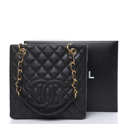 Chanel Caviar Quilted Petit Shopping Tote PST Black 17 of 17