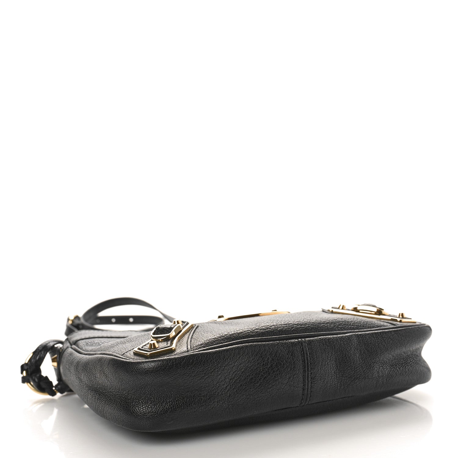 Balenciaga Chevre Gold Metallic Edge Hardware Hip Black 4 of 11