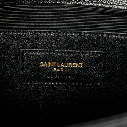 Saint Laurent Grain De Poudre Monogram Cassandre Clutch Black 6 of 12