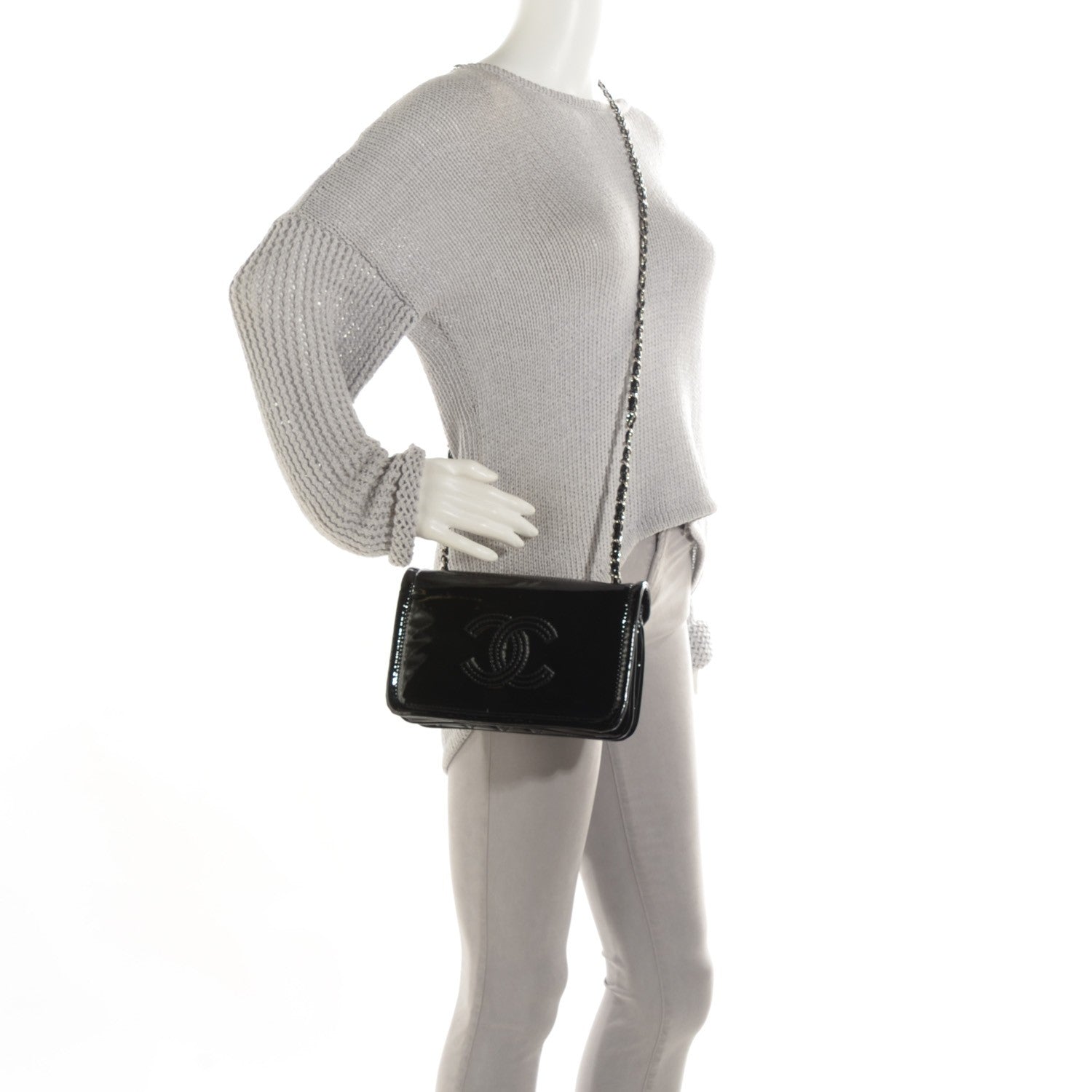 Chanel Vinyl Small Lipstick Flap Black 2 of 7