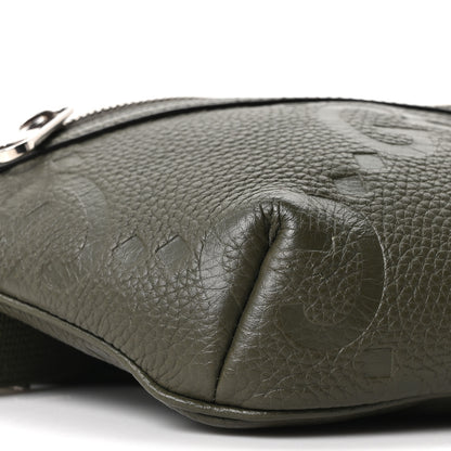 Gucci Piuma Calfskin Jumbo GG Embossed Small Belt Bag Dark Green 16 of 19