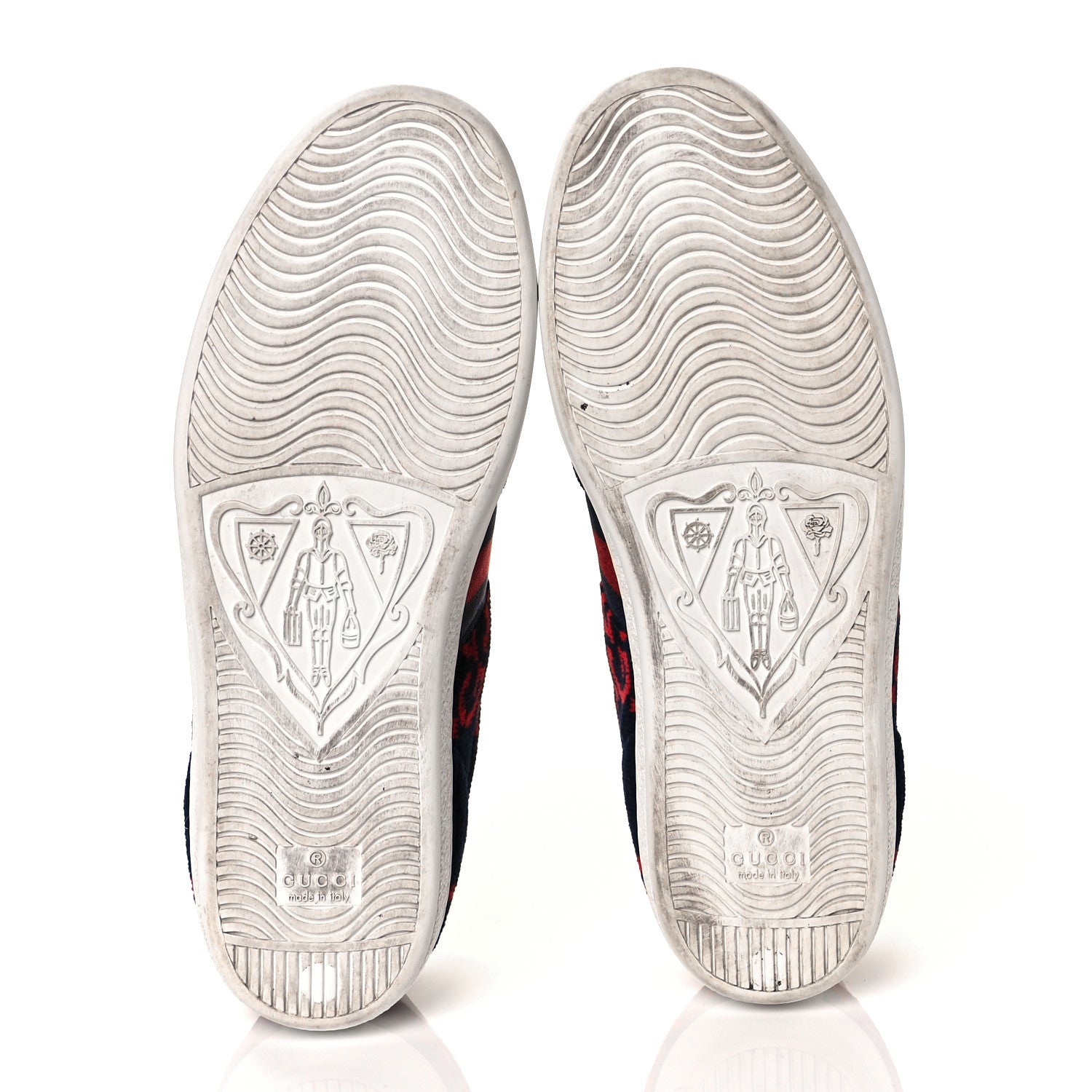 Gucci Terry Cloth GG Monogram Womens Ace Sneakers 37.5 Blue Red 5 of 9
