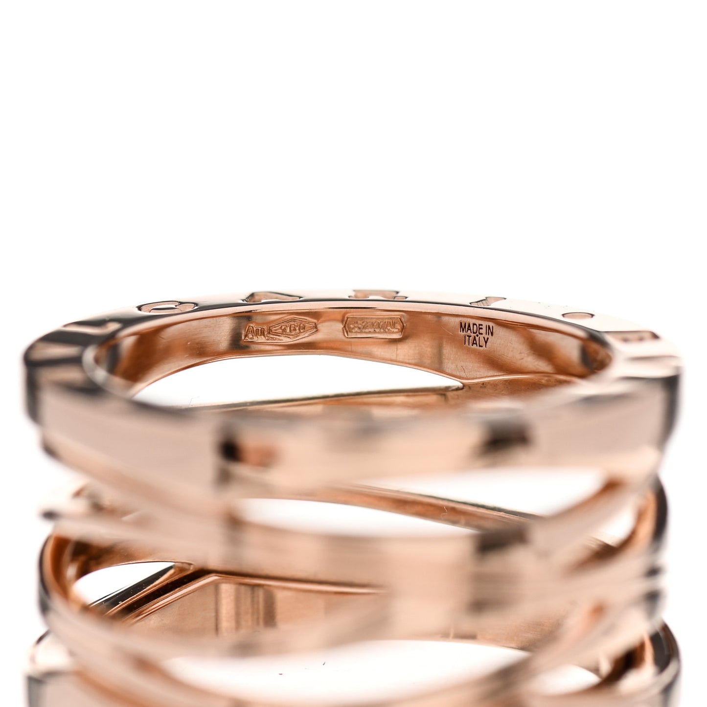 18K Rose Gold B.Zero1 Legend Four-Band Ring 55 7.25