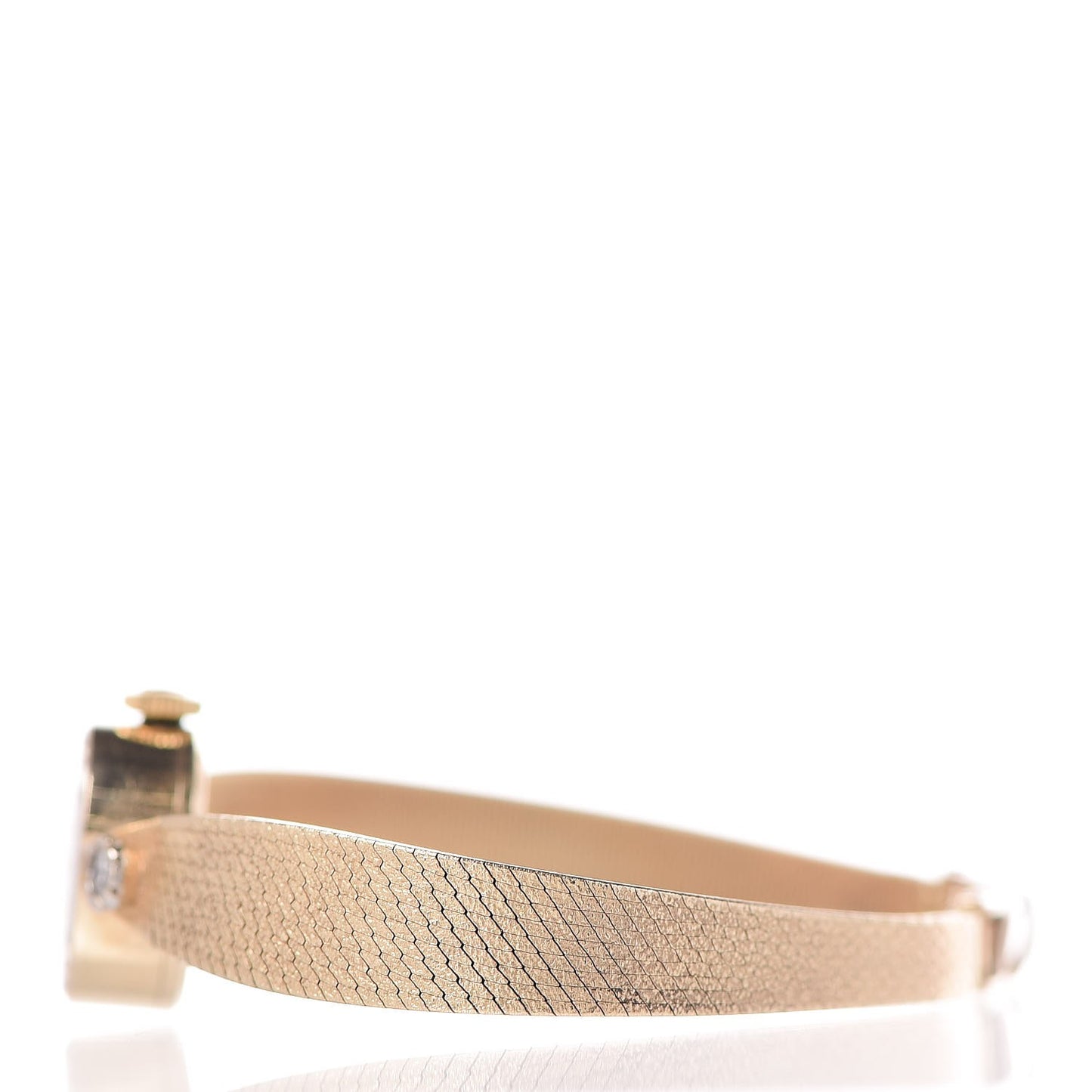 14K Yellow Gold Diamond 15mm Cocktail Watch