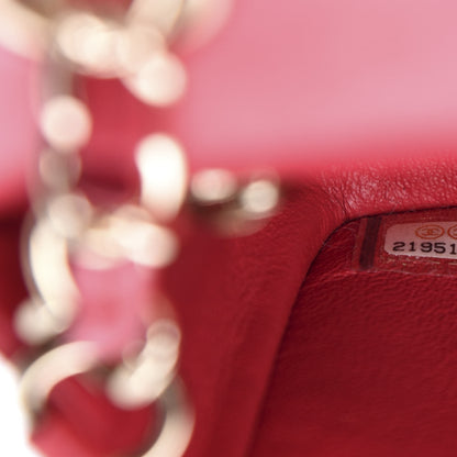 Chanel Lambskin Quilted Mini Rectangular Flap Red 9 of 11