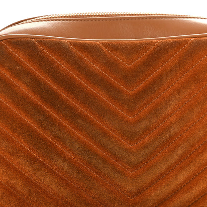 Saint Laurent Suede Matelasse Monogram Lou Camera Bag Cinnamon 9 of 9