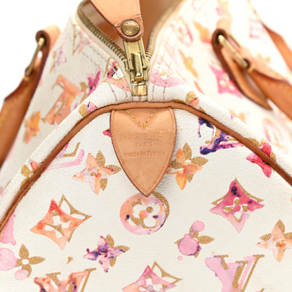 Louis Vuitton Watercolor Aquarelle Speedy 30 White 6 of 23