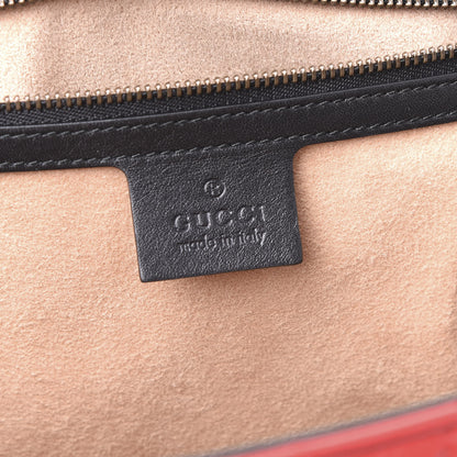 Gucci Calfskin Bamboo Trapuntata Queen Margaret Top Handle Bag Blue Agata Hibiscus Red Mystic White Sugar Pink 7 of 10