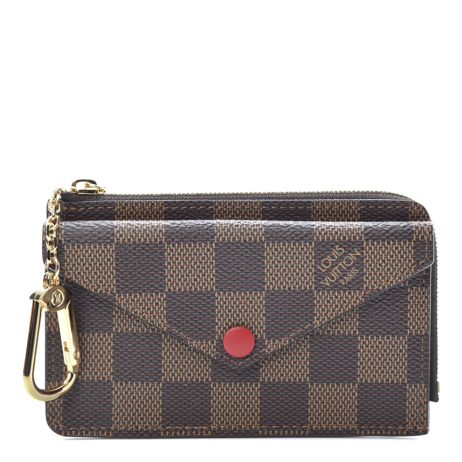 Louis Vuitton Damier Ebene Recto Verso Card Holder Red 1 of 7