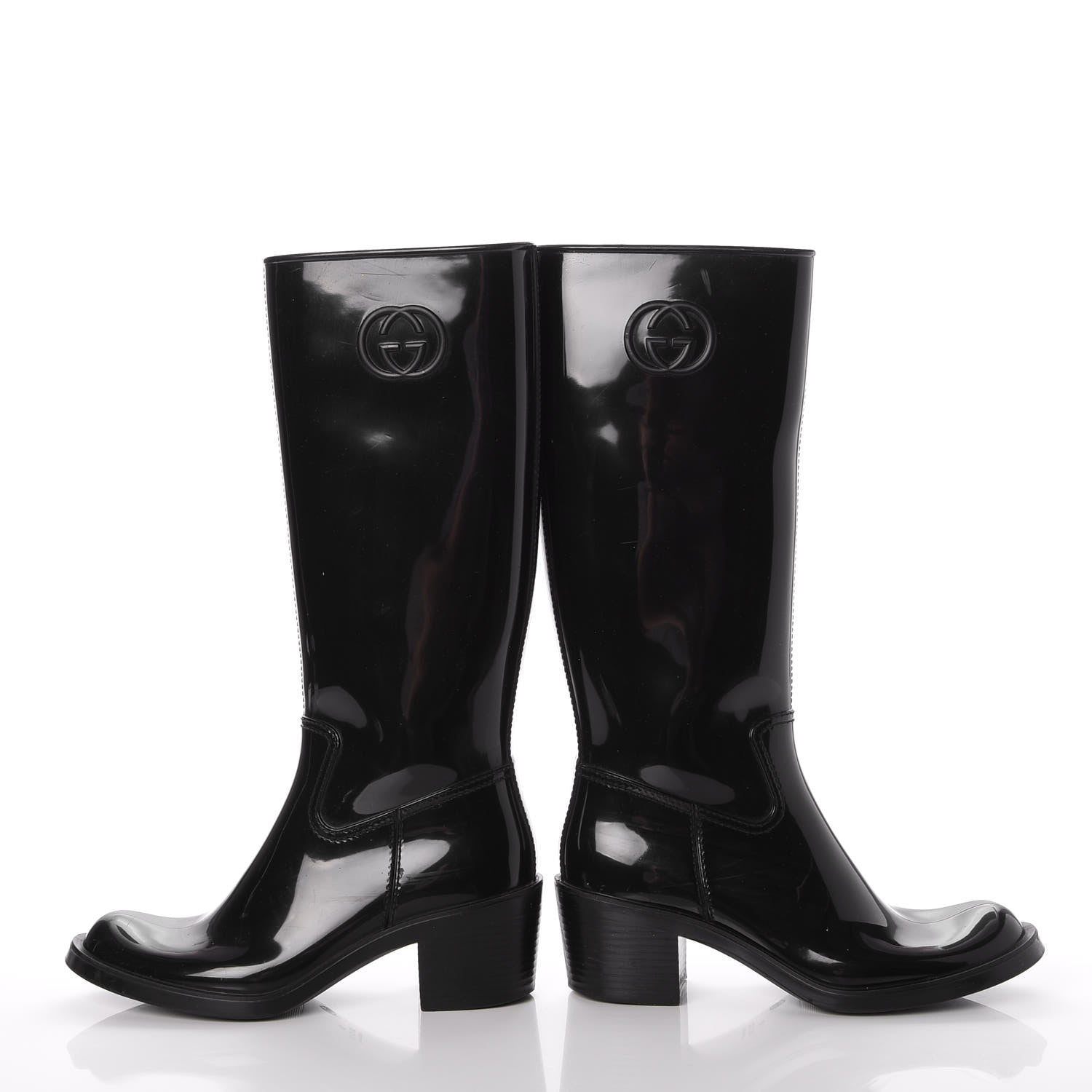 Gucci GG Rubber Rain Boot 37 Nero Black 6 of 18