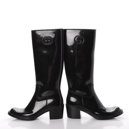 Gucci GG Rubber Rain Boot 37 Nero Black 6 of 18