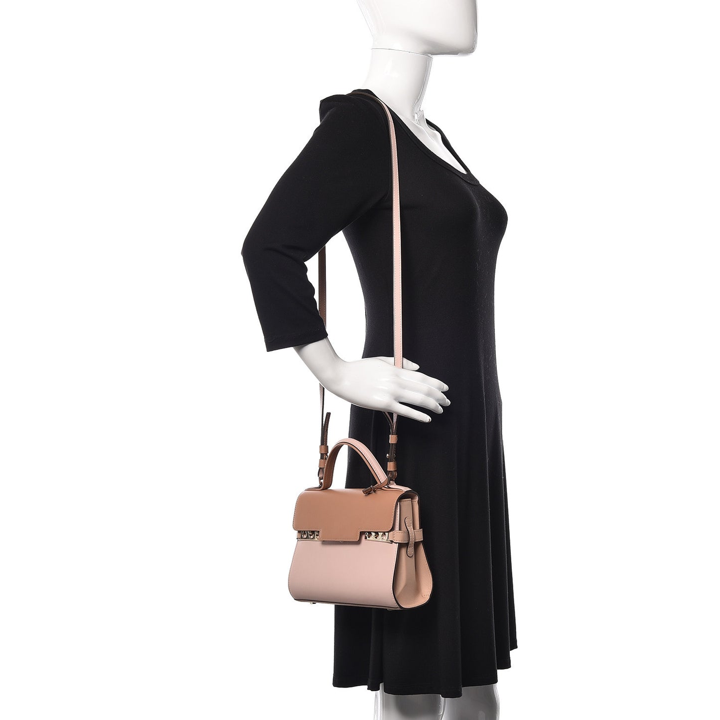 Smooth Calfskin Mini Tempete Satchel Vision Pink