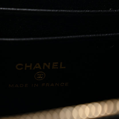 Chanel Pearly Caviar Quilted Fit For You Small Vanity Case With Chain Black 6 of 11