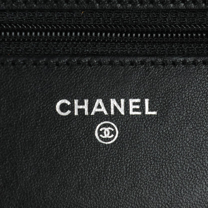 Chanel Lambskin Quilted Wallet On Chain WOC Black 6 of 7