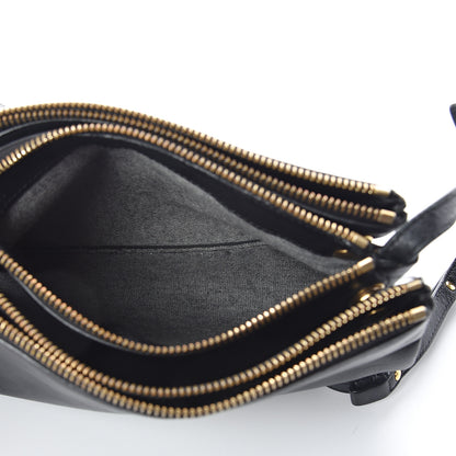 Celine Lambskin Small Trio Crossbody Bag Black 4 of 9
