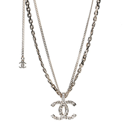 Chanel Crystal CC Multi Strand Chain Necklace Gold 1 of 5