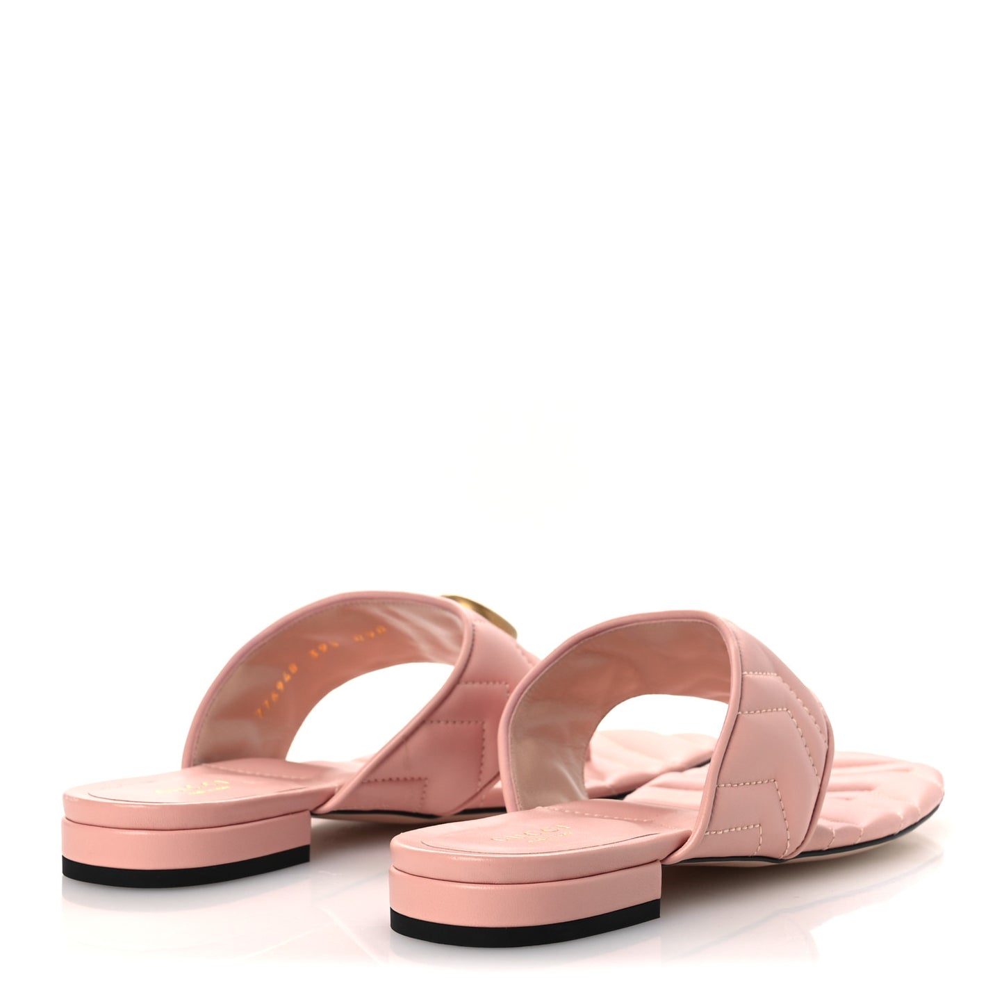 Nappa Charlotte Double G Marmont Thong Sandals 39.5 Perfect Pink