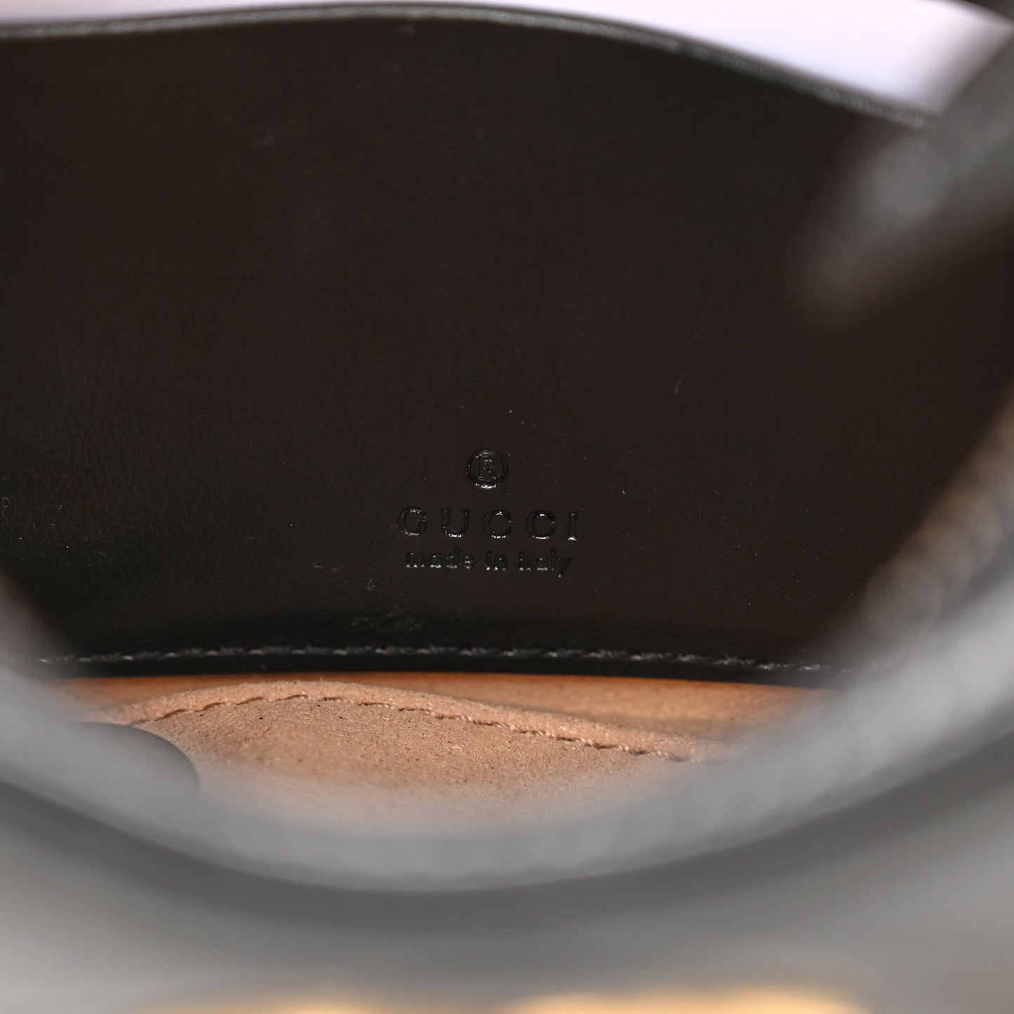 Calfskin Matelasse Chevron Mini GG Marmont Half Moon Hobo Black