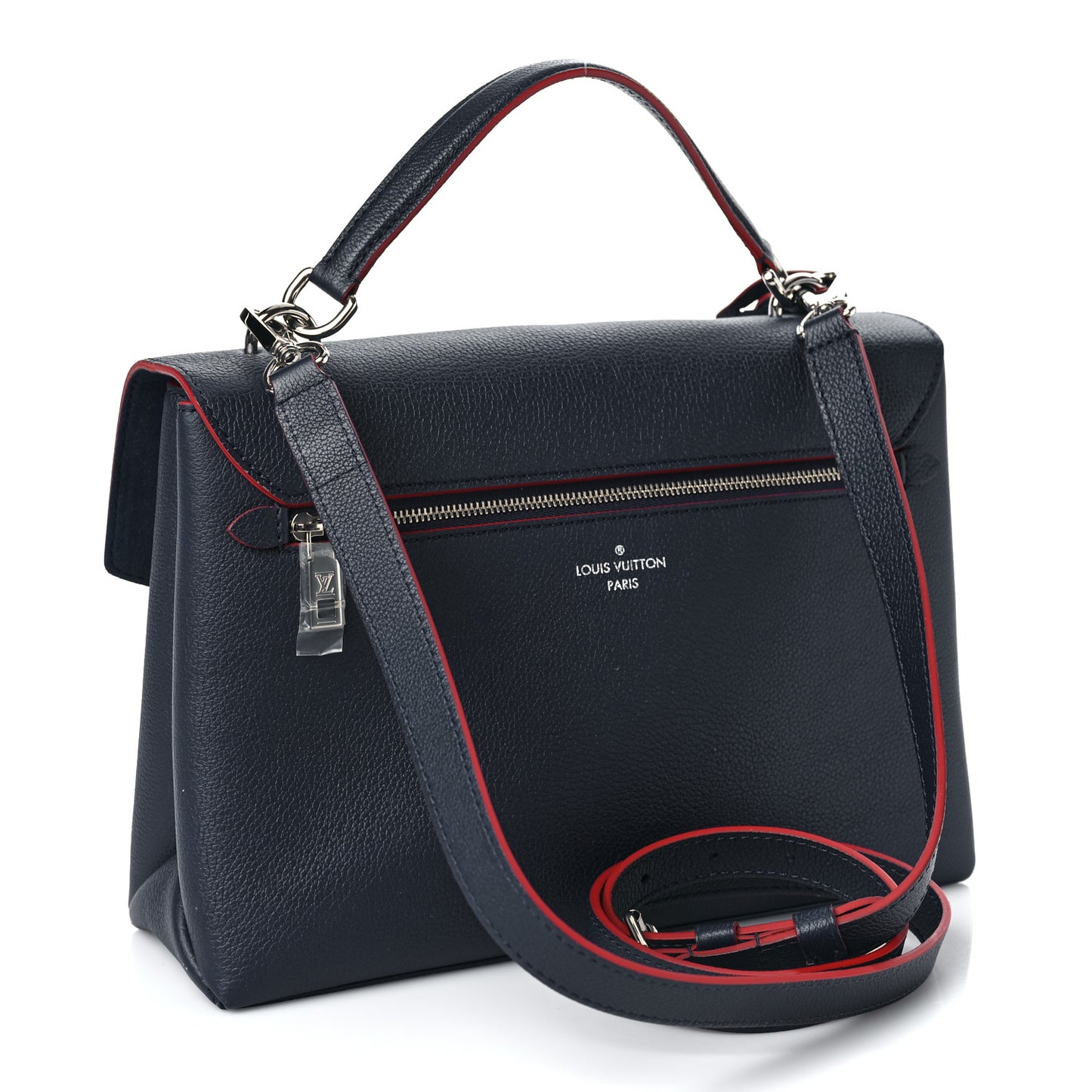 Soft Calfskin My Lockme Top Handle Marine Rouge