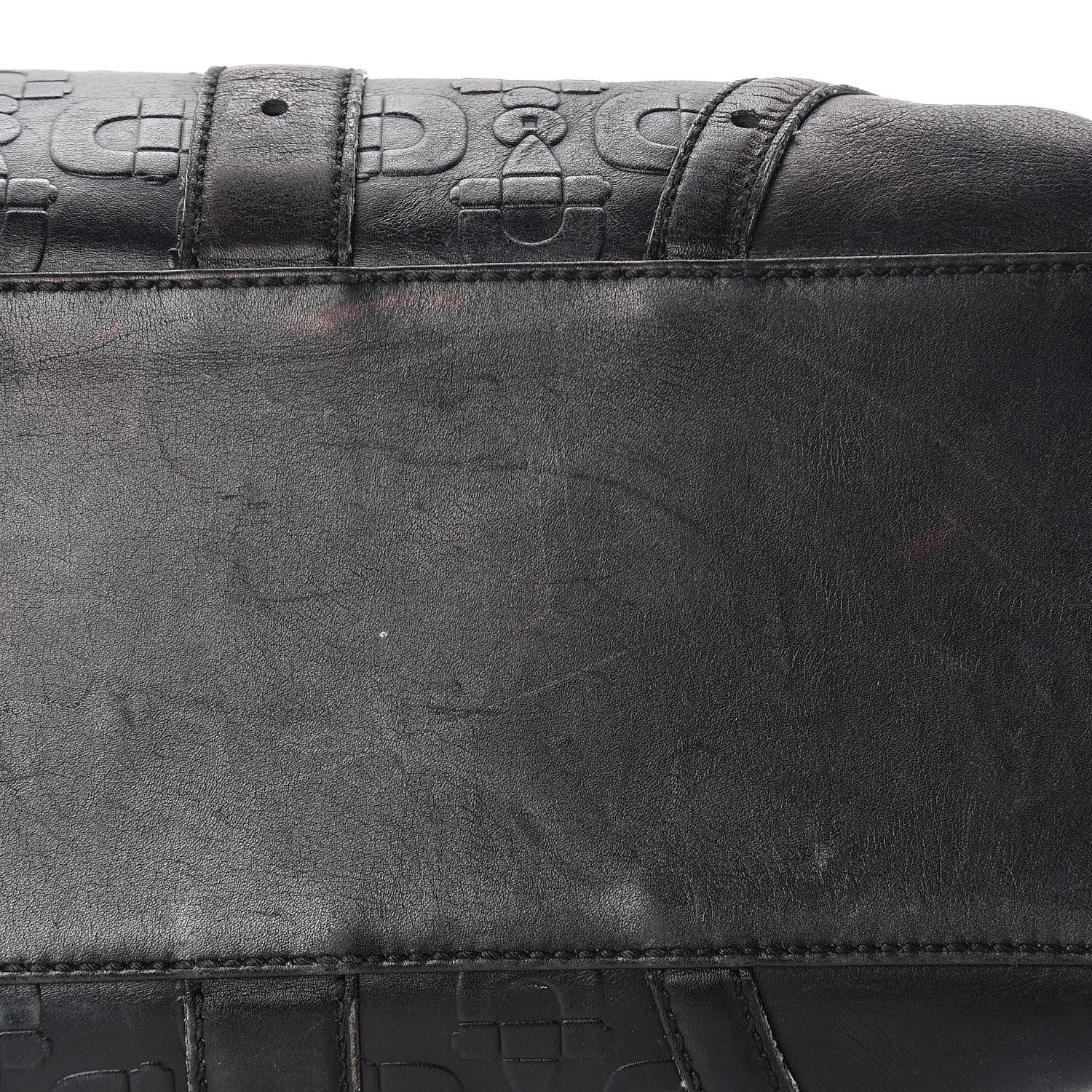 Gucci Calfskin Horsebit Embossed Large Glam Shoulder Bag Black 17 of 24