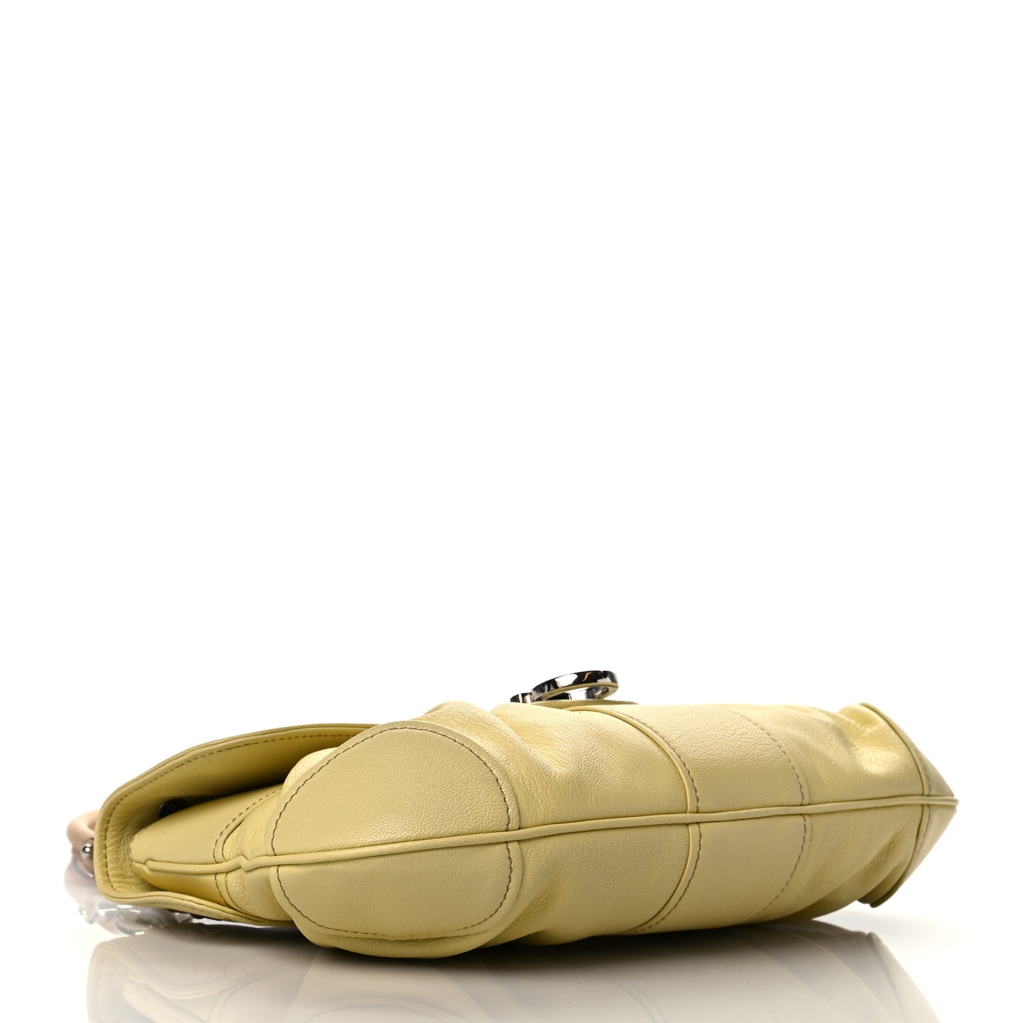 Goatskin Gancini Shoulder Bag Citronella