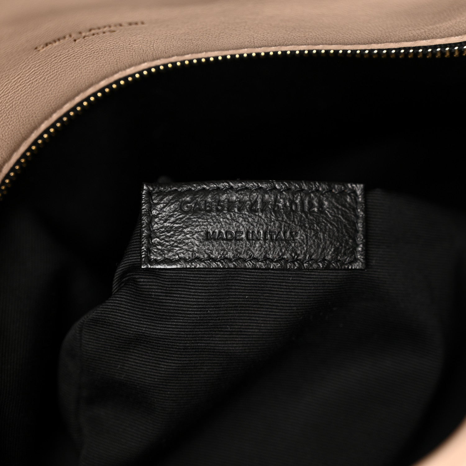 Saint Laurent Lambskin Quilted Medium Loulou Puffer Monogram Chain Satchel Dark Beige 7 of 10