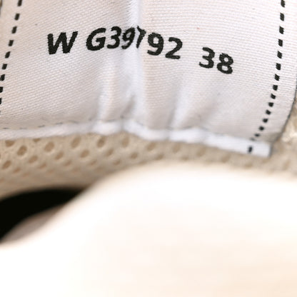 Chanel Fabric Laminated Calfskin Stretch CC Sneakers 38 White Silver 8 of 11