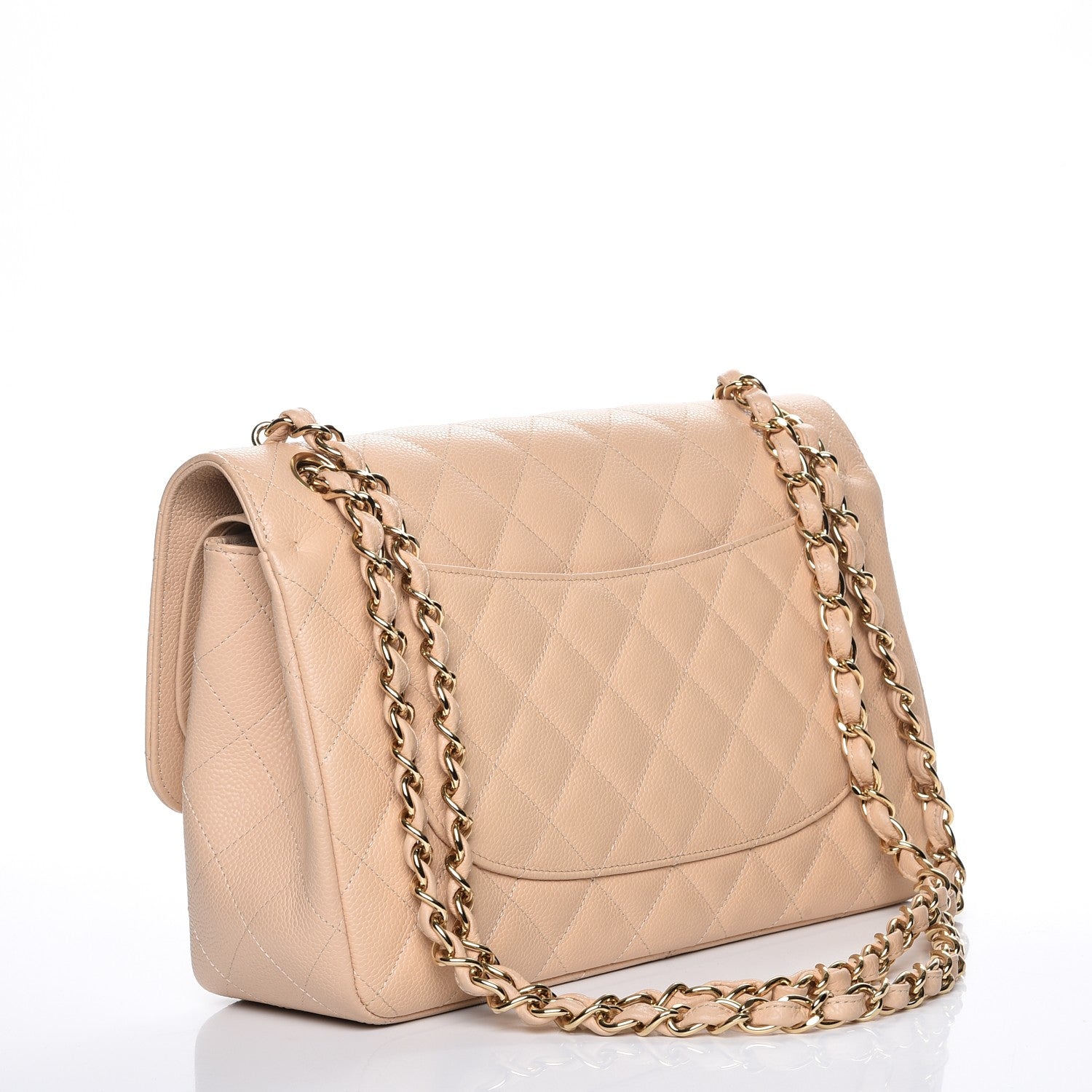 Chanel Caviar Quilted Jumbo Double Flap Beige Clair 4 of 8